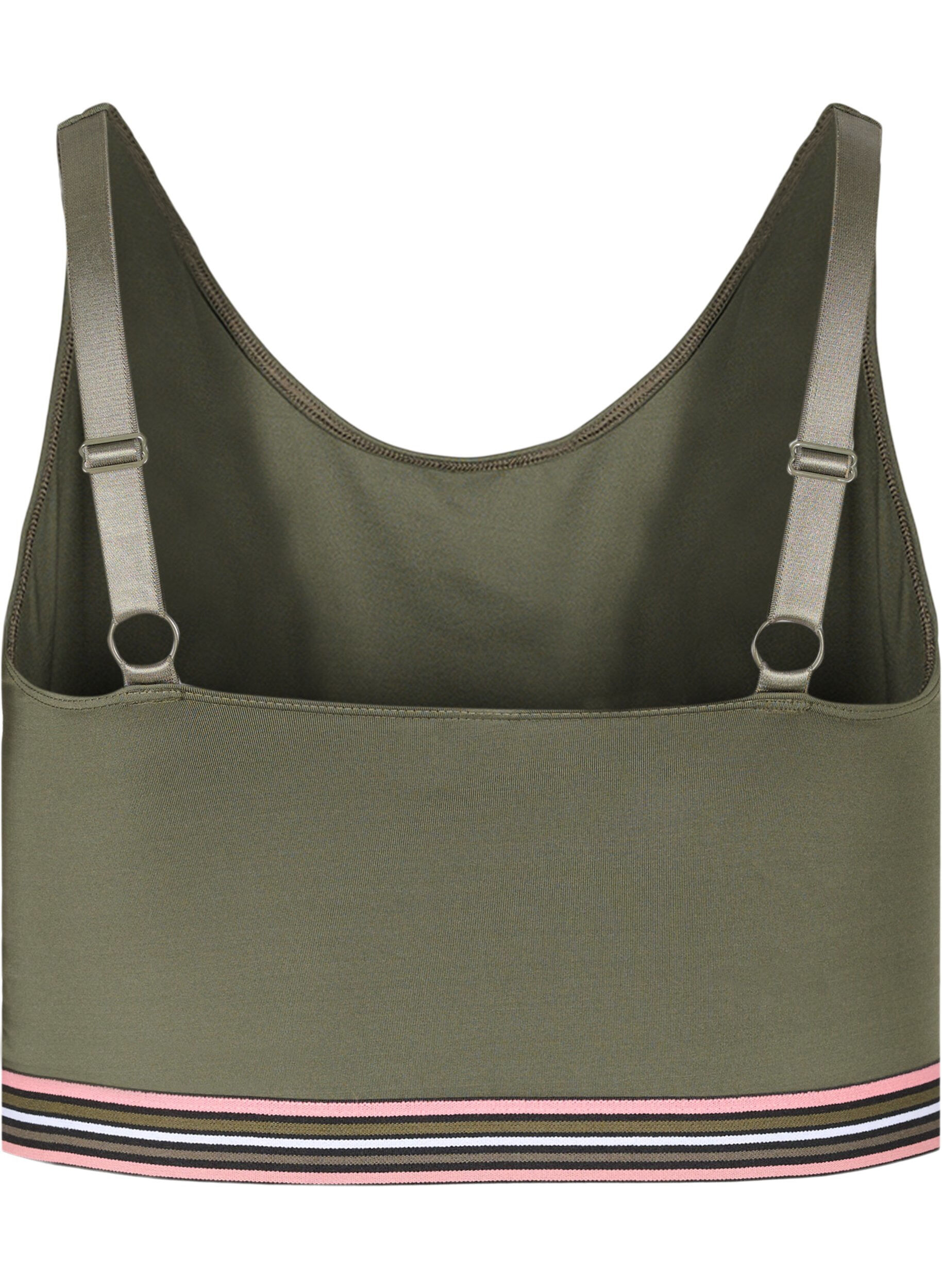 Zizzi Myk BH med justerbare stropper, Gr&oslash;nn, Packshot image number 1