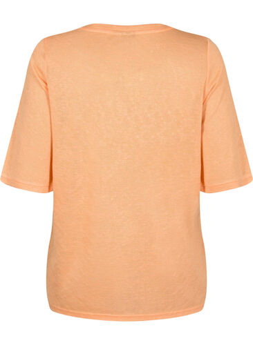 Bluse med 3/4-ermer, Mock Orange, Packshot image number 1