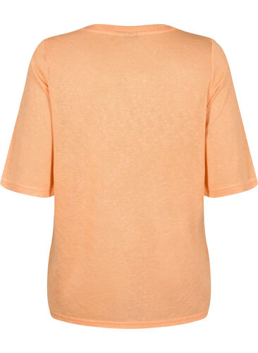 Bluse med 3/4-ermer, Mock Orange, Packshot image number 1
