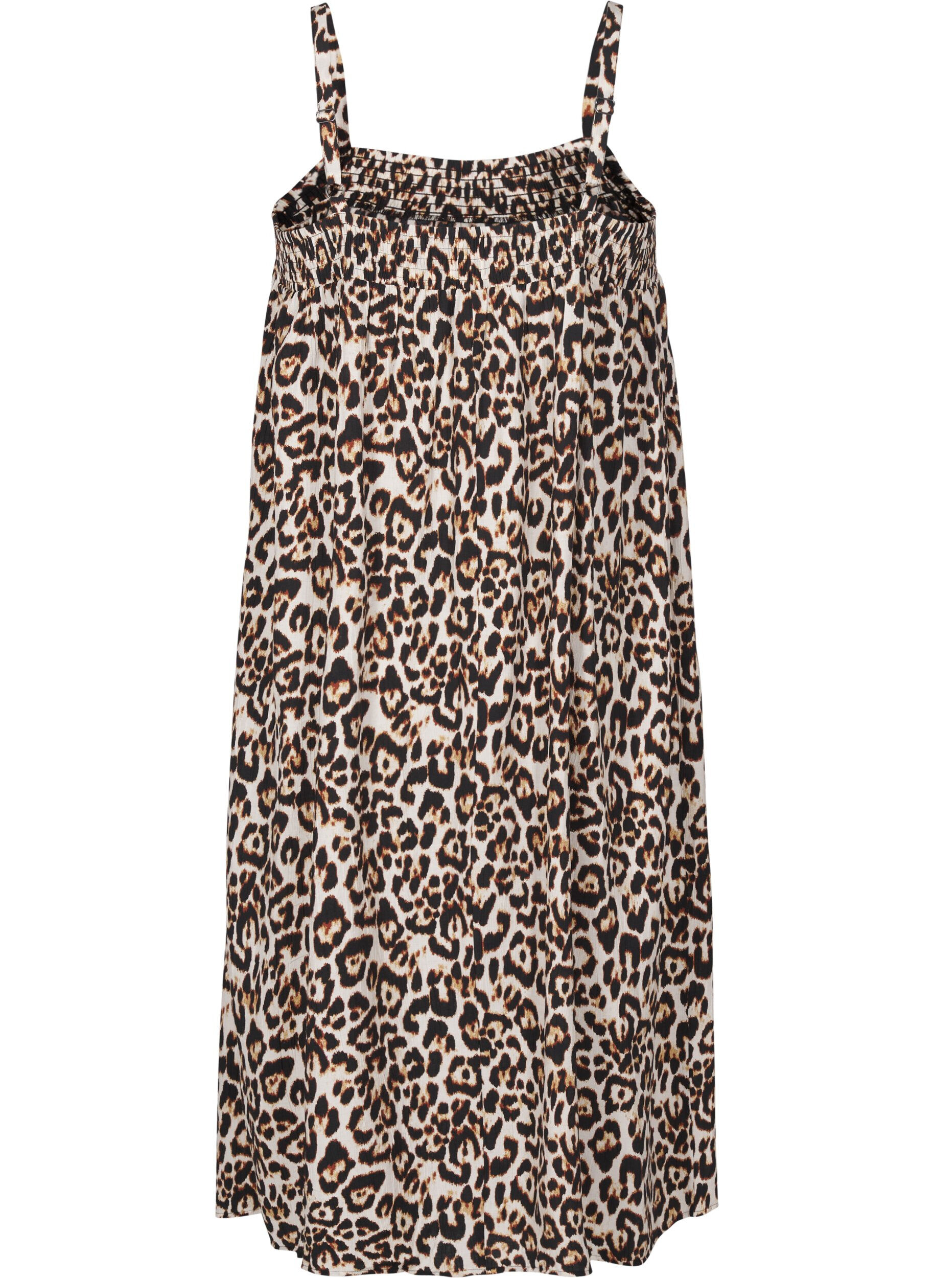 Zizzi Midi slip-kjole i viskose, Beige, Packshot image number 1