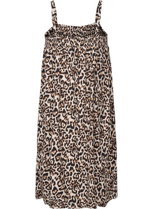 Zizzi Midi slip-kjole i viskose, Beige, Packshot image number 1