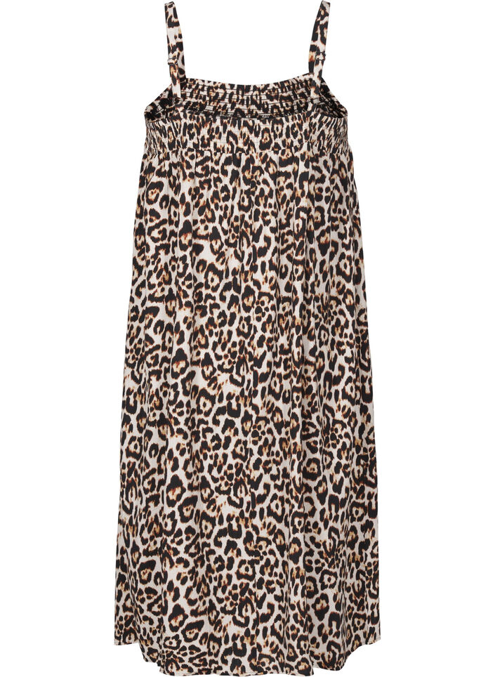 Midi slip-kjole i viskose, Beige, Packshot image number 1