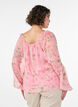 Chiffonbluse med blomstertrykk og lange ermer, Rosa, Model image number 2