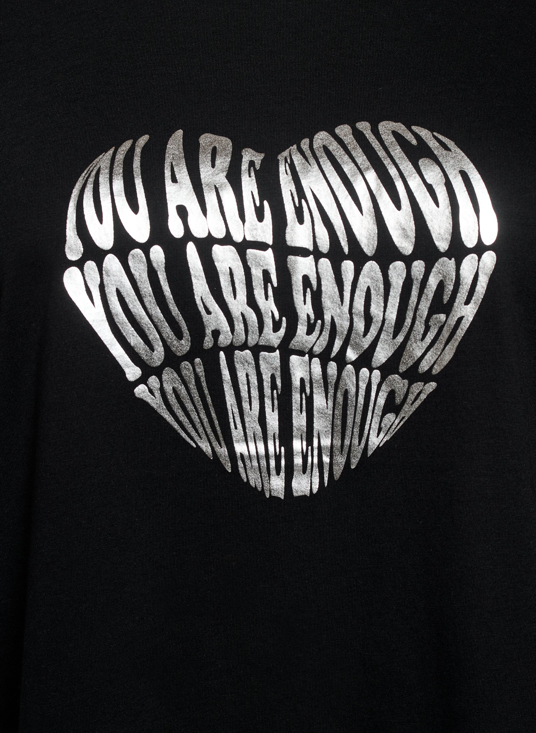 ZizziT-skjorte med trykk, Svart, Packshot image number 2