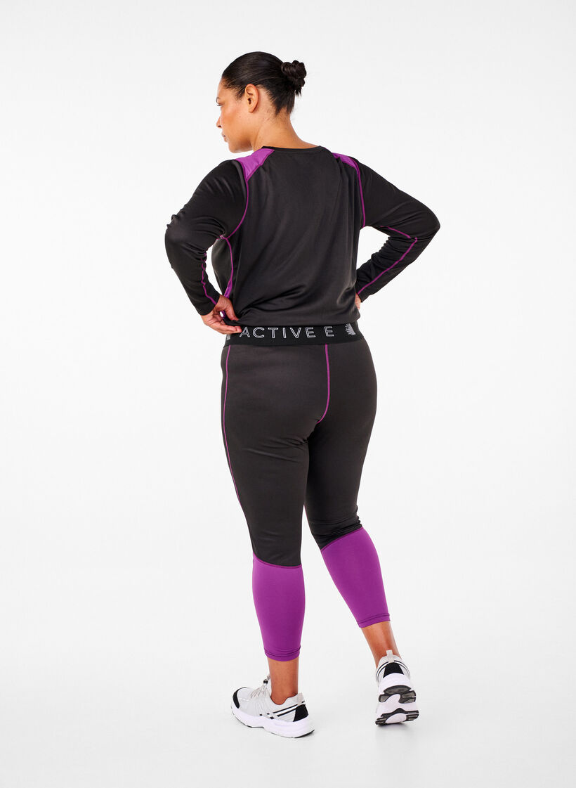Baselayer-bukser med kontrastdetaljer, Black w. Charisma, Model