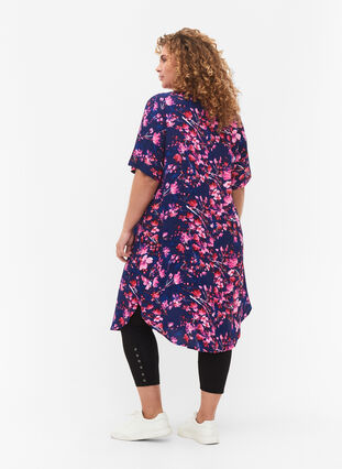 3/4-leggings med knapper, Black, Model image number 1