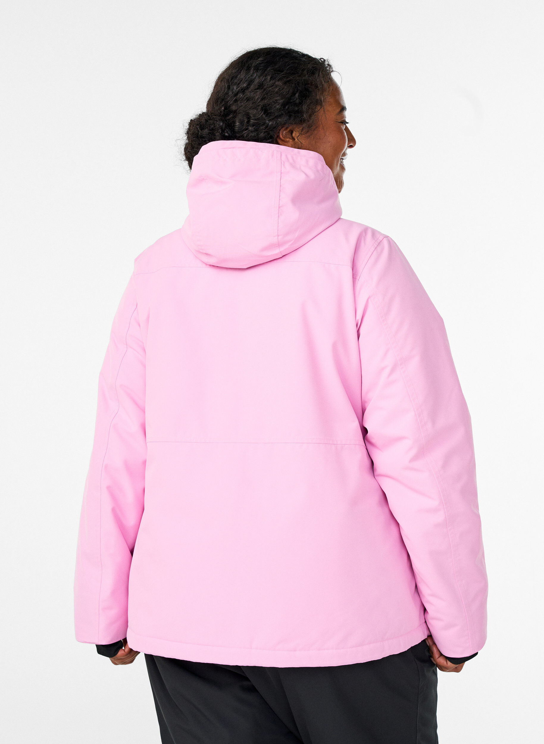 ZizziFunksjonell skianorakk med hette, Rosa, Model image number 2