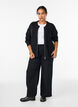 Strikket cardigan med glidel&aring;s, Svart, Model image number 1