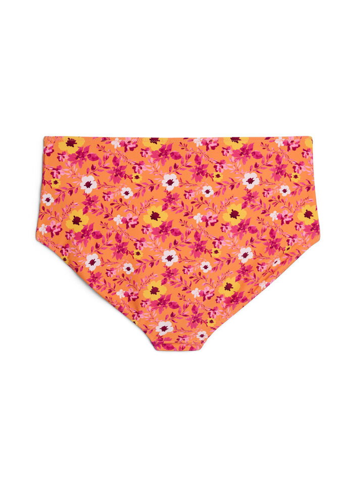 H&oslash;ytlivs bikinitruse med m&oslash;nster, Orange, Packshot image number 1