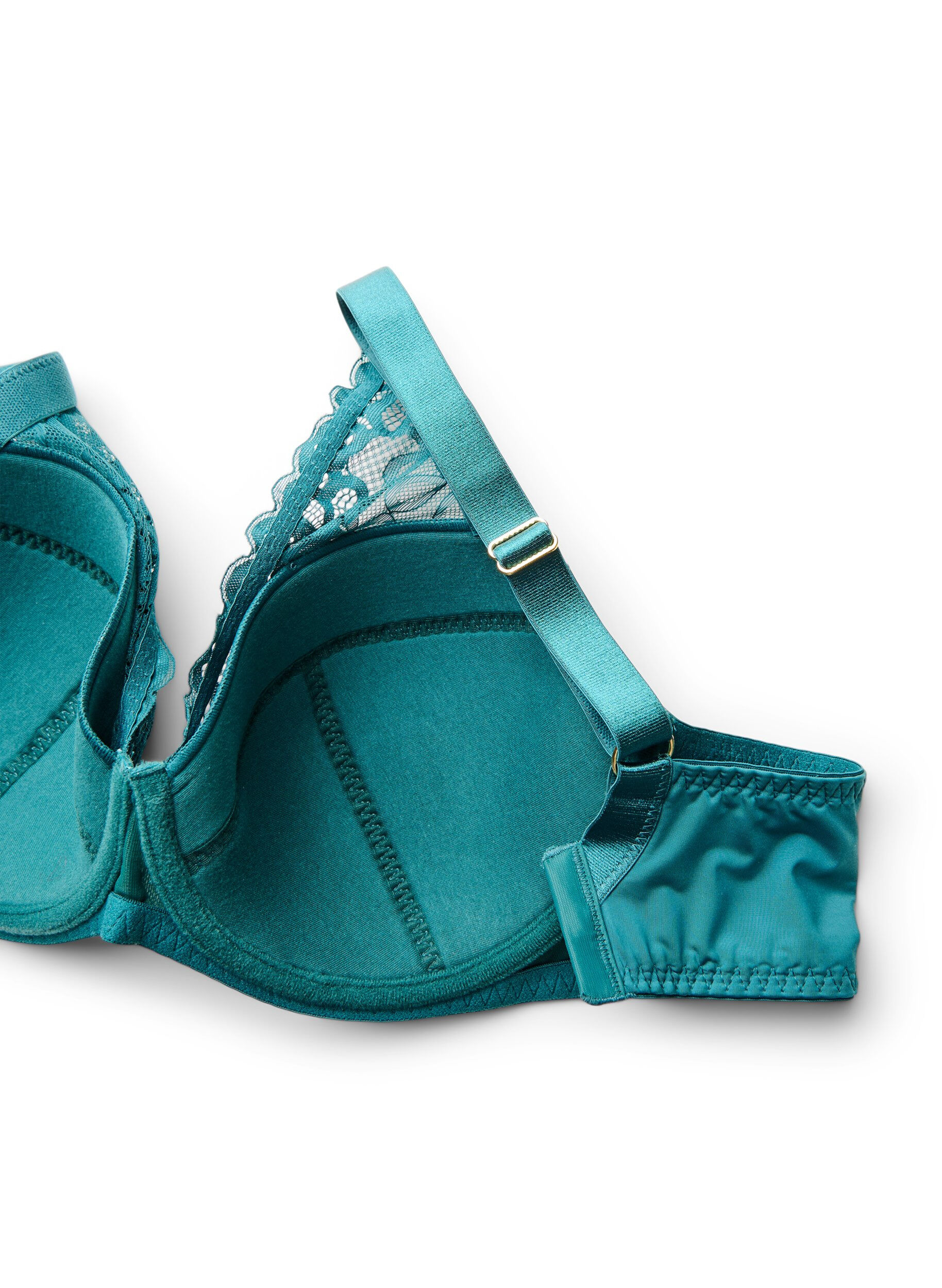 Zizzi Vattert blonde-bh med b&oslash;yle, Gr&oslash;nn, Packshot image number 3