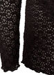 Bluse med hullm&oslash;nster og lange ermer, Svart, Packshot image number 3