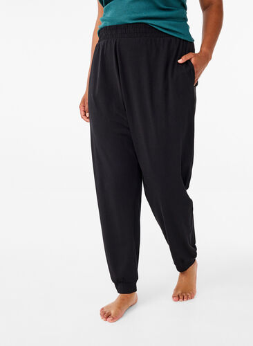 Pyjamas i bomull, Black, Model image number 2