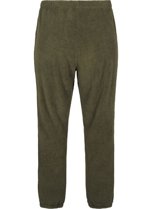Zizzi Myke teddybukser med elastisk midje, Forest Night, Packshot image number 1