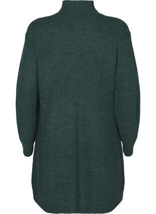 Zizzi FLASH - Strikket kjole med høy hals, Sea Moss Mel., Packshot image number 1