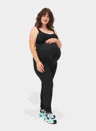 Leggings til gravide i bomullsmiks, Black, Model