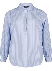 Stripete skjorte med nagler, Blå Stripete skjorte med nagler