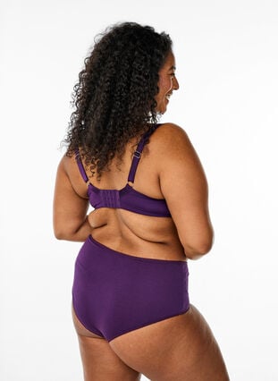 Zizzi 7-pack hipstertruse med vanlig midje, Lilla, Model image number 1