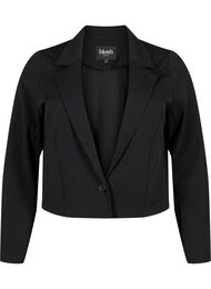 Kort blazer med knapp, Black