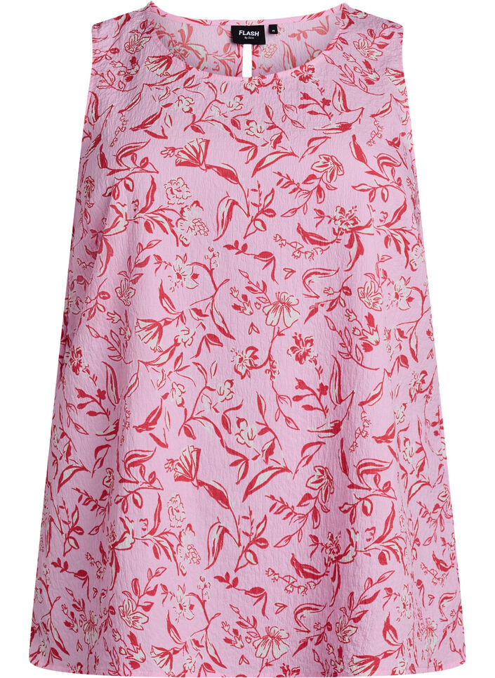 Ermel&oslash;s topp med tekstur, Rosa, Packshot image number 0