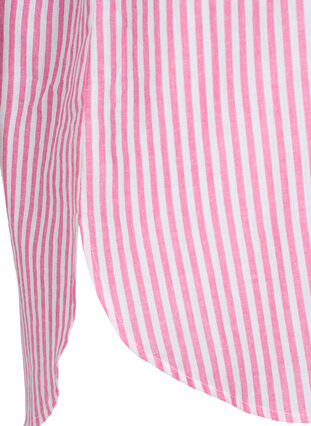 Stripete tunika med V-hals og knapper, Beetroot Stripe, Packshot image number 3