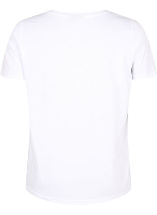 T-skjorte i bomull med broderte kirsebær, B.White CherryEMB., Packshot image number 1