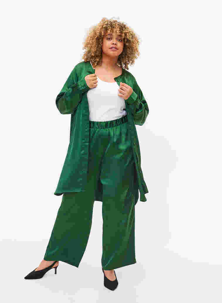 Løse bukser med lommer og strikkant, Formal Garden, Model image number 0