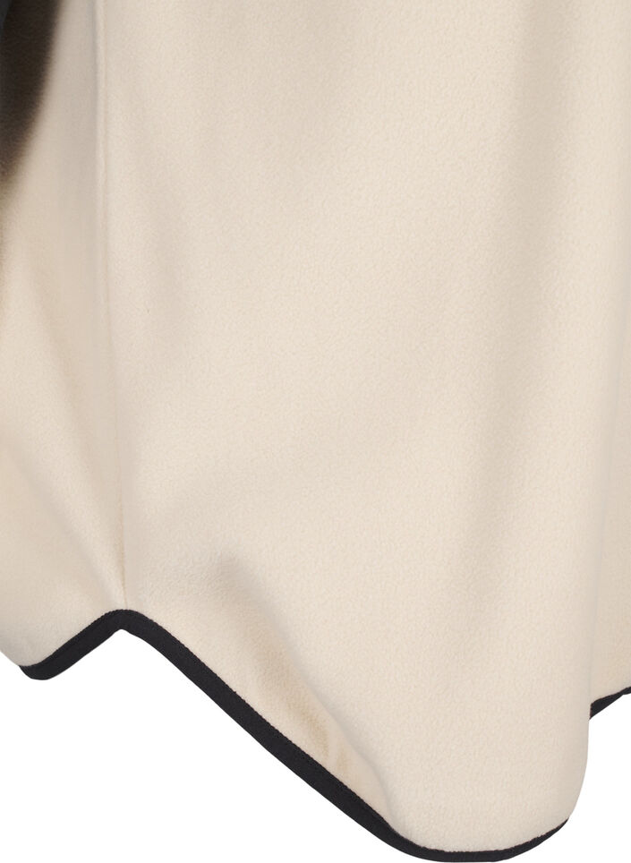 Hettefleecejakke med lommer, Beige, Packshot image number 3