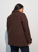 Kort k&aring;pe med dobbeltradede knapper, Brun, Model image number 2