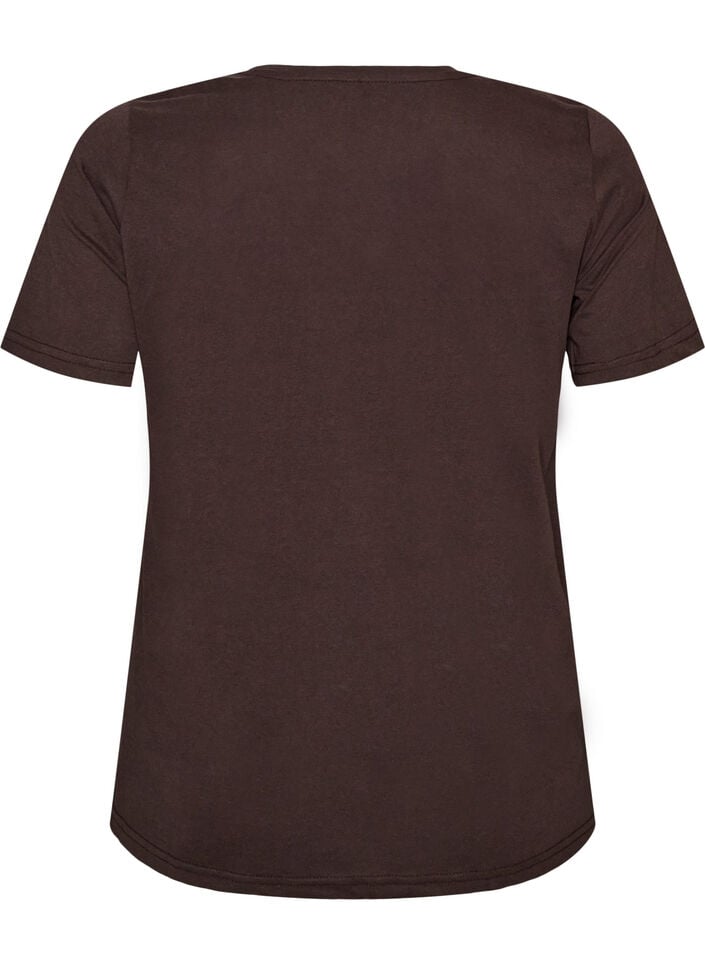 T-skjorte med trykk, Brun, Packshot image number 1