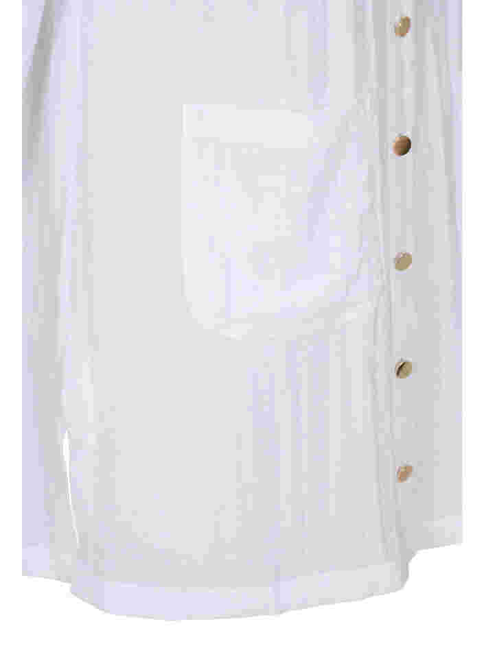 Lang skjorte med 3/4-ermer, Bright White, Packshot image number 3