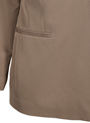 FLASH - Enkel blazer med knapp, Walnut, Packshot image number 3