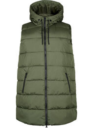 Lang vest med hette og lommer, Forest Night