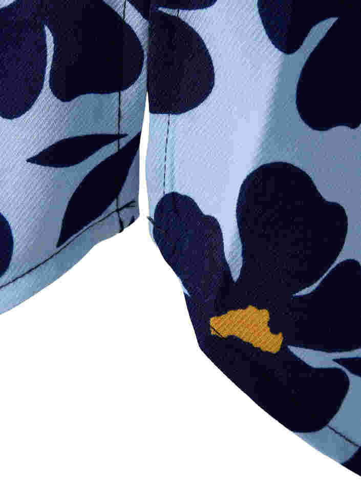 Langermet tunika med volangkrage, Flower AOP, Packshot image number 3
