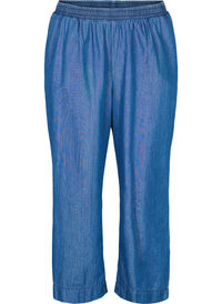Løse denimbukser i lyocell (TENCEL™)