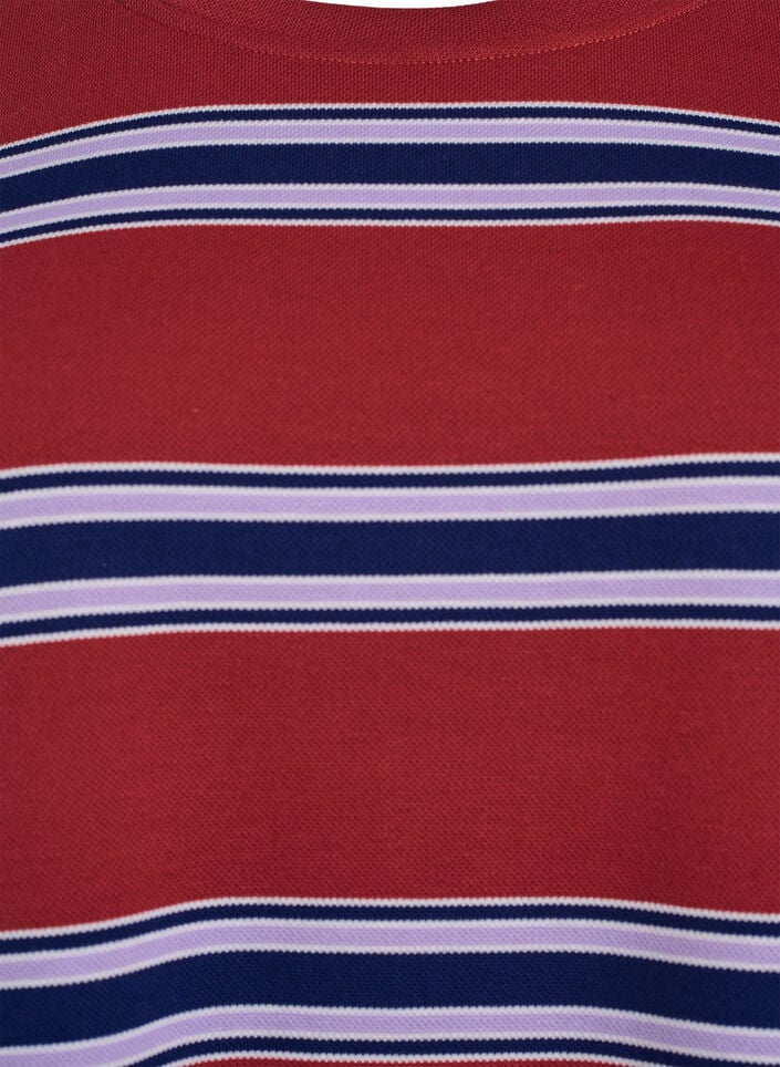 Jerseybluse med brede striper, Rød, Packshot