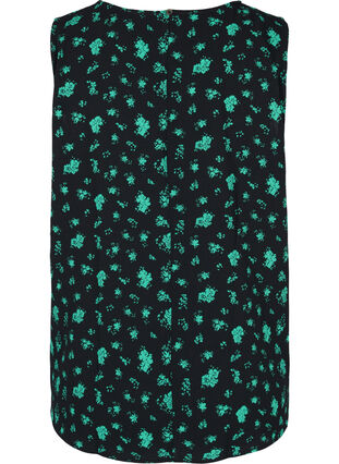 Topp uten ermer med mønster, Green Flower AOP, Packshot image number 1