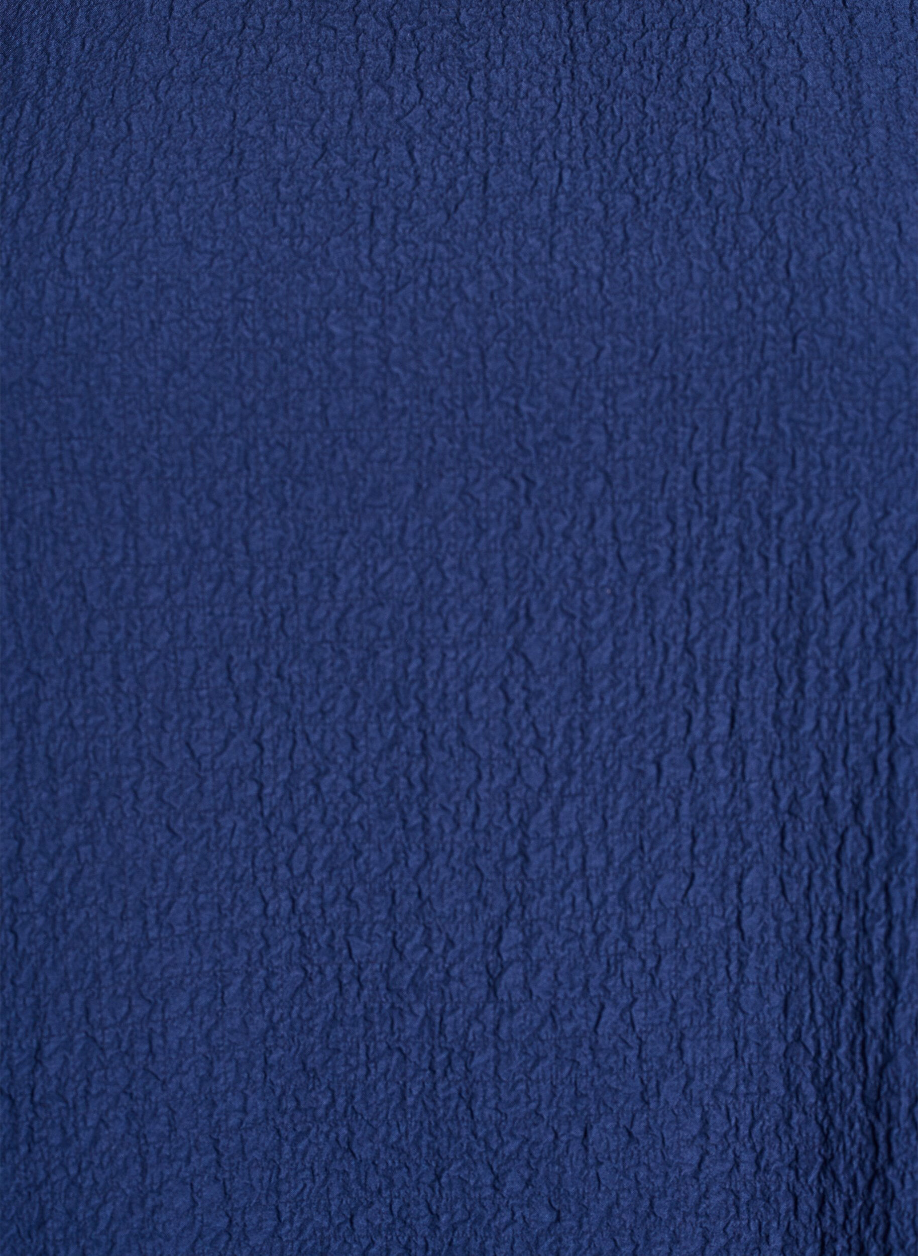 ZizziKort kjole med kr&oslash;llete tekstur og korte ermer, Bl&aring;, Packshot image number 2