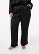 Pyjamasbukse i sateng med elastisk linning, Black, Model image number 2