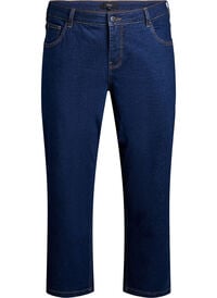 Cropped Vera jeans med straight fit, Blå Cropped Vera jeans med straight fit