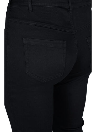 Slim fit Emily jeans med normal høyde i livet, Black, Packshot image number 3