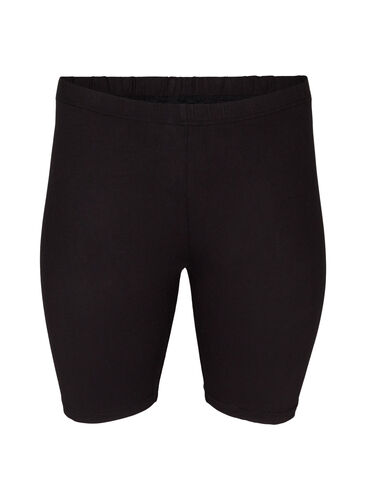 Ensfargede basis sykkelshorts, Black, Packshot image number 0