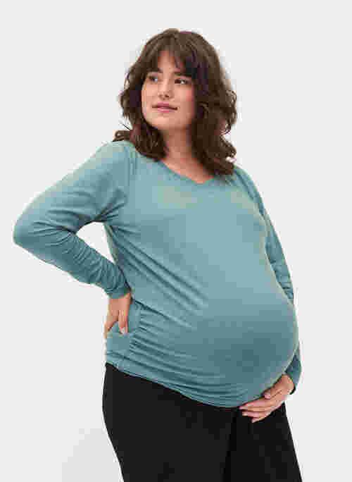 Basisbluse til gravide med lange ermer