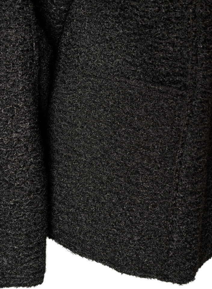 Loose fit cardigan med lommer, Svart, Packshot image number 3