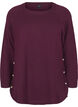 Strikket bluse med perledetaljer, Potent P. Black Mel., Packshot image number 0