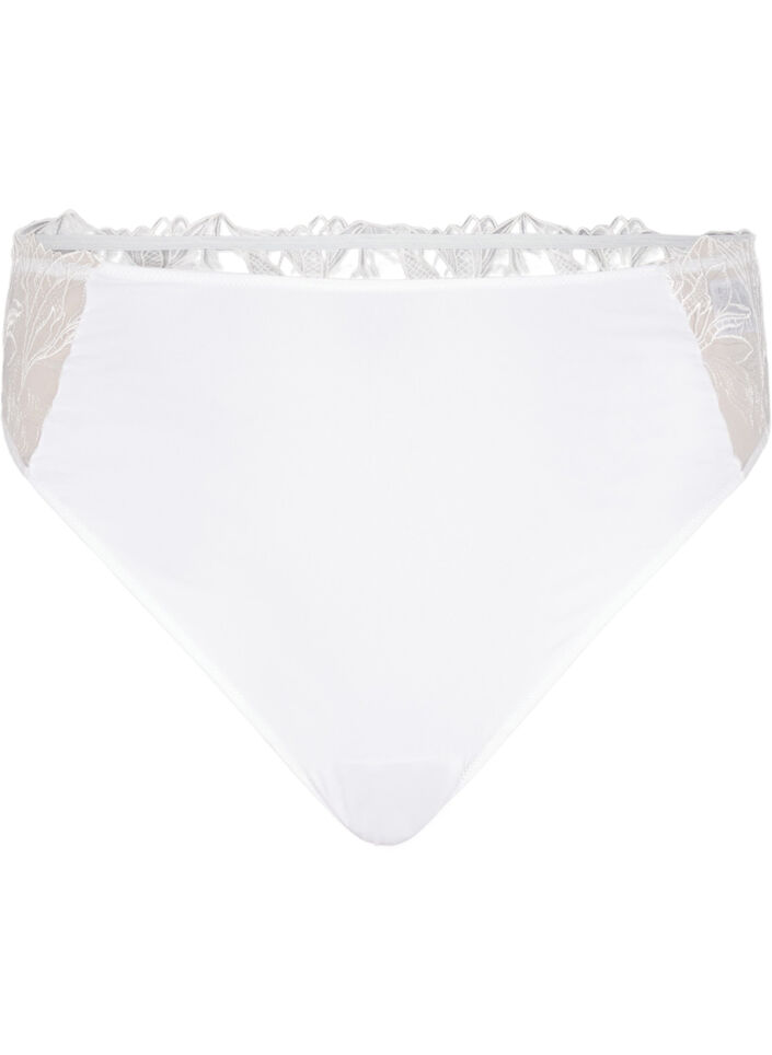 Mikrofiberstring med blonde, Hvit, Packshot image number 0