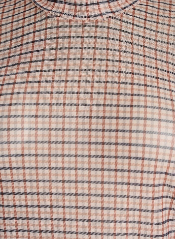 Rutete mesh bluse, Beige, Packshot image number 2