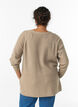 Strikkegenser med diagonalt m&oslash;nster og raglanermer, Beige, Model image number 2