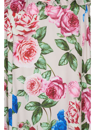 Blomstrete midikjole med volanger, Bright Flower , Packshot image number 2
