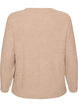 Strikket bluse med ribbestruktur og knappdetaljer, Beige, Packshot image number 1