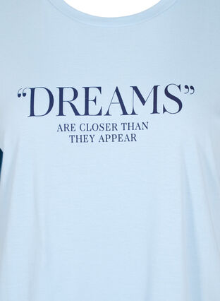 Oversize pysjamas T-skjorte i økologisk bomull, Cashmere Blue DREAMS, Packshot image number 2